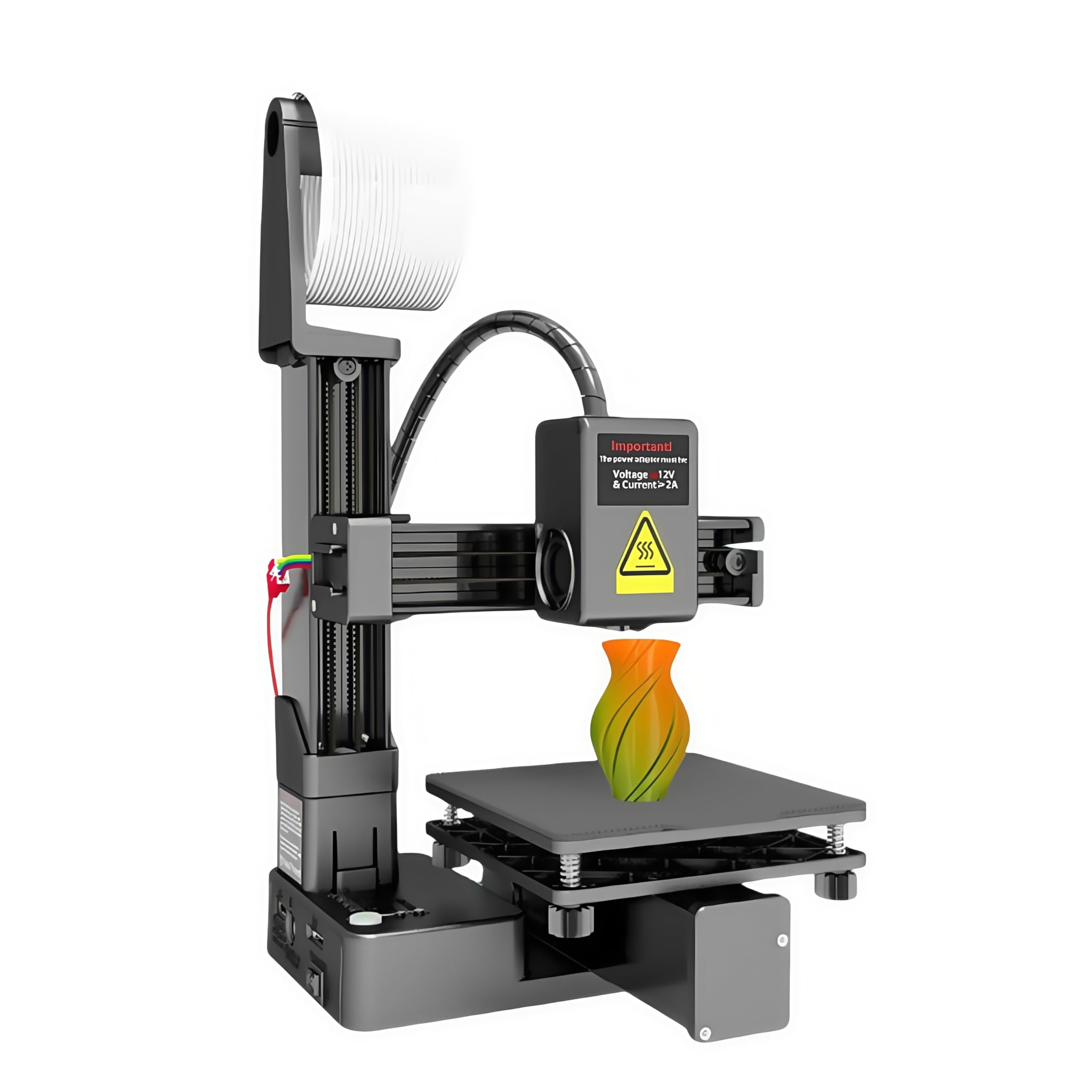 VBESTLIFE Impresora 3D FDM Mini, Máquina de Impresión 3D de un para Principiantes para Niños, Tamaño de Impresión 100x100x100 Mm, Admite 1,75 Mm de Filamento TPU de PLA (Enchufe de la UE)