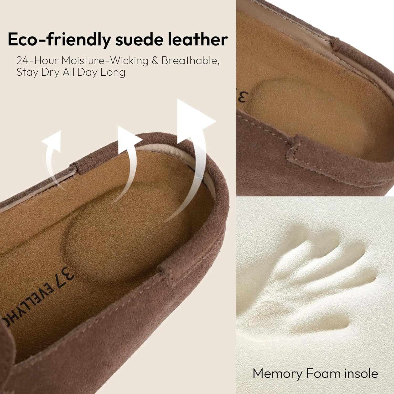 EVELLYHOOTD Lofel |Womens Mens Clogs for Nurses & All-Day Standing | Genuine Suede Memory Foam Arch Support Slip-On Mules Wide Fit Comfort Shoes for Indoor/Outdoor