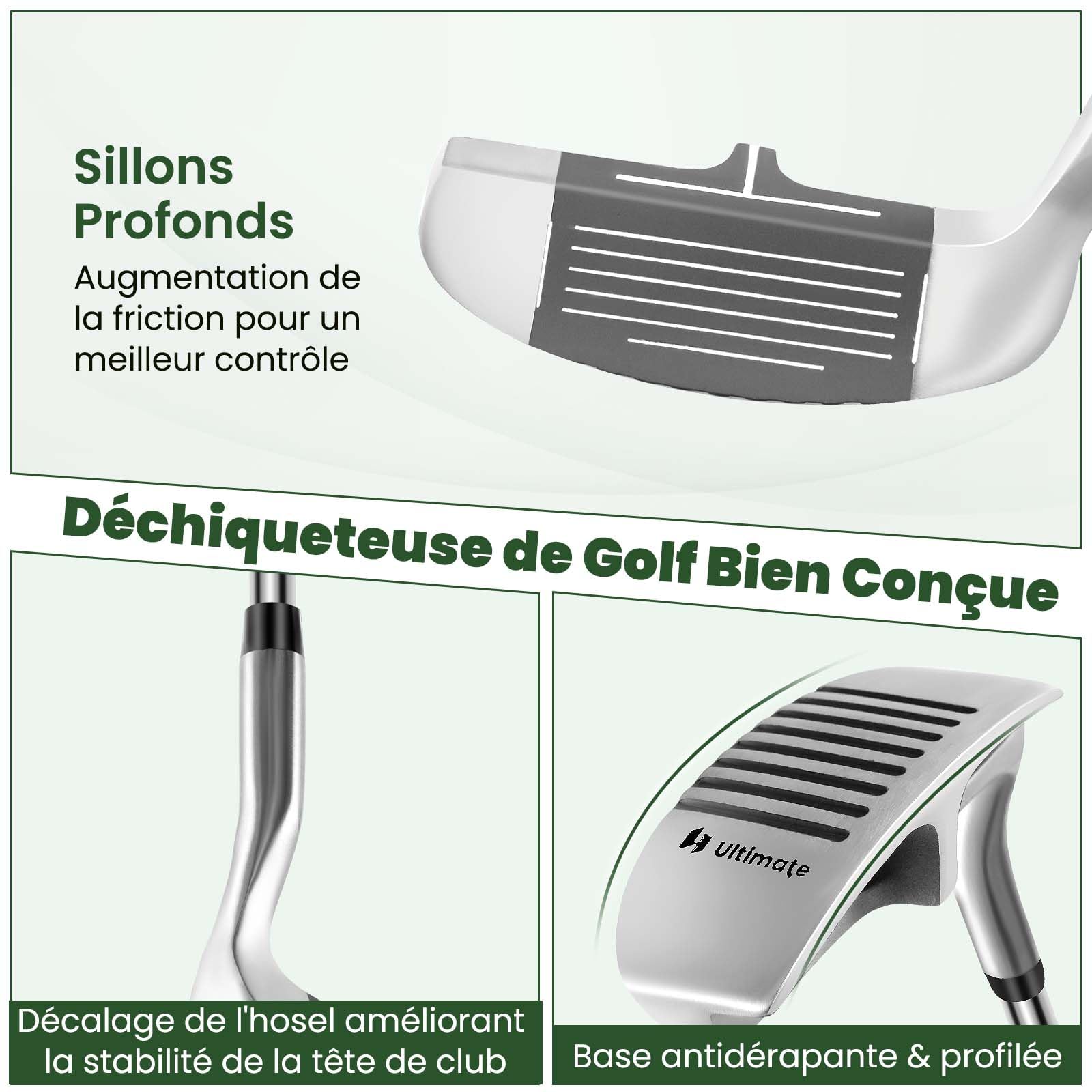 GOPLUS Golf Chipper Club, Droitier 36 degrés, Lame de Pitching & Chipping pour Hommes & Femmes, Réduit Les Coups de Votre Petit Jeu