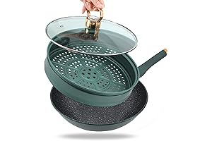 POLARBEAR Nonstick Wok with Steamer Basket - The Ultimate Cooking Solution