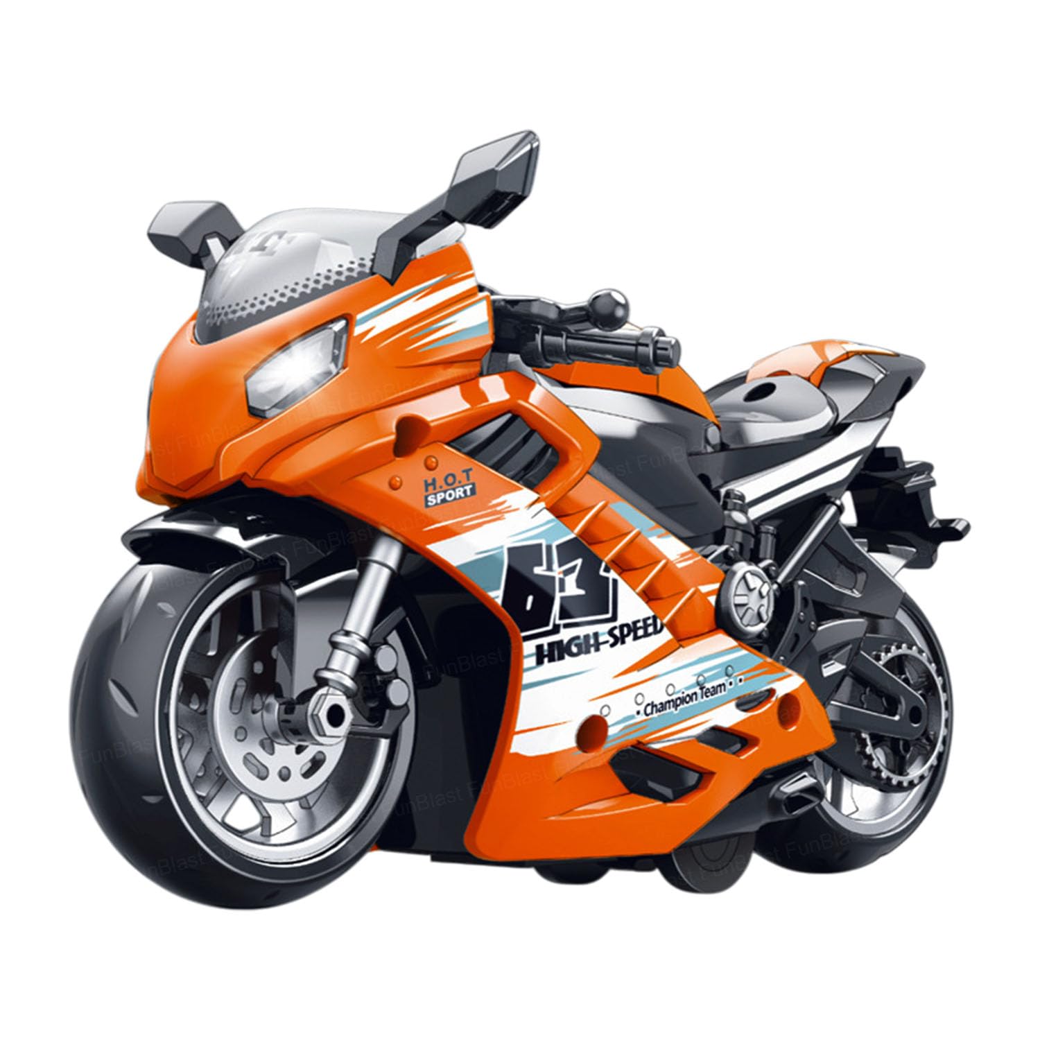 FunBlast Bike Toy for Kids – Realistic Bike Toys with Light & Music, Motorcycle Toy for Kids, Pull Back Friction Powered Bike Toy, for 3+ Years Old Kids, Boys (Orange)-image-34