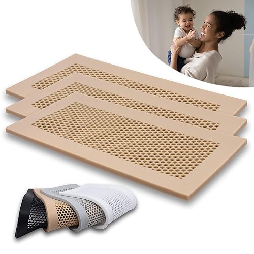 Famba Cubierta de ventilación a prueba de bebés para el suelo del hogar, cubierta de ventilación de piso de silicona suave a prueba de niños, atrapa