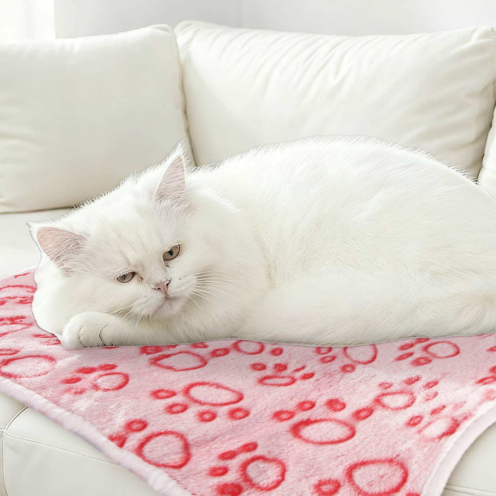 Bundle Lot de 3 couvertures en peluche douce pour chiens, chats de petite taille moyenne, lavable (3A, 60 x 40 cm)
