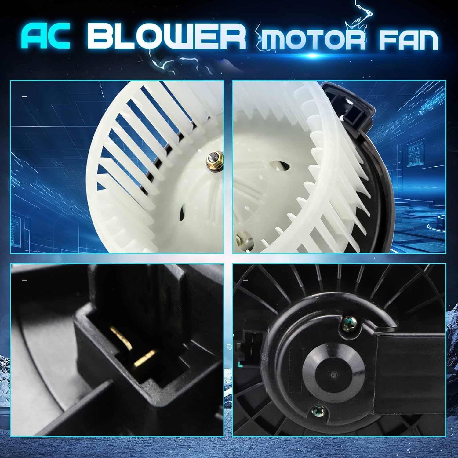 HVAC Heater Blower Motor Fan Fit for 2003 2004 2005 2006 2007 2008 Toyota Corolla/Matrix, Replaces 8710302370 700057 TO3126102 87103-02070 8710302050 615-50187