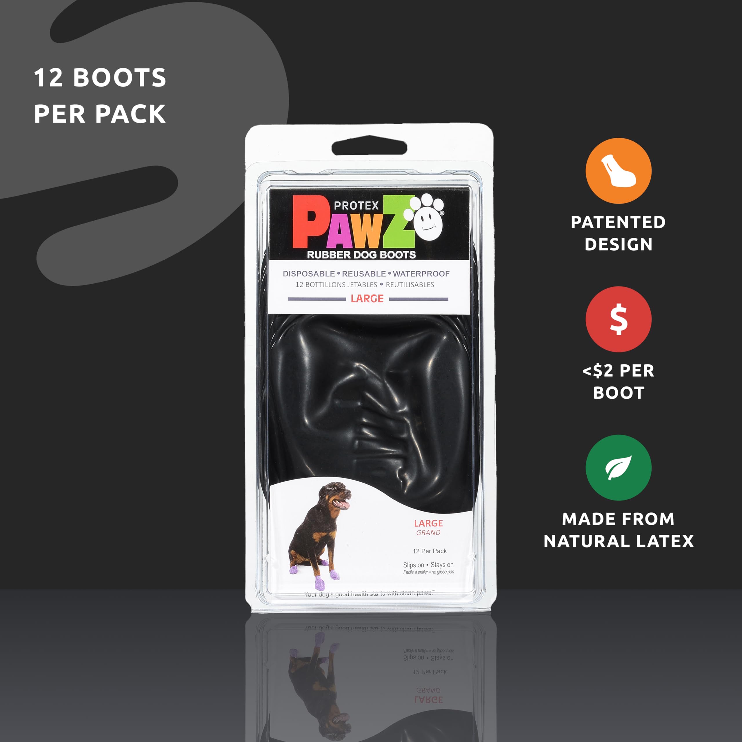 Pawz Pies - Czarne buty dla psów