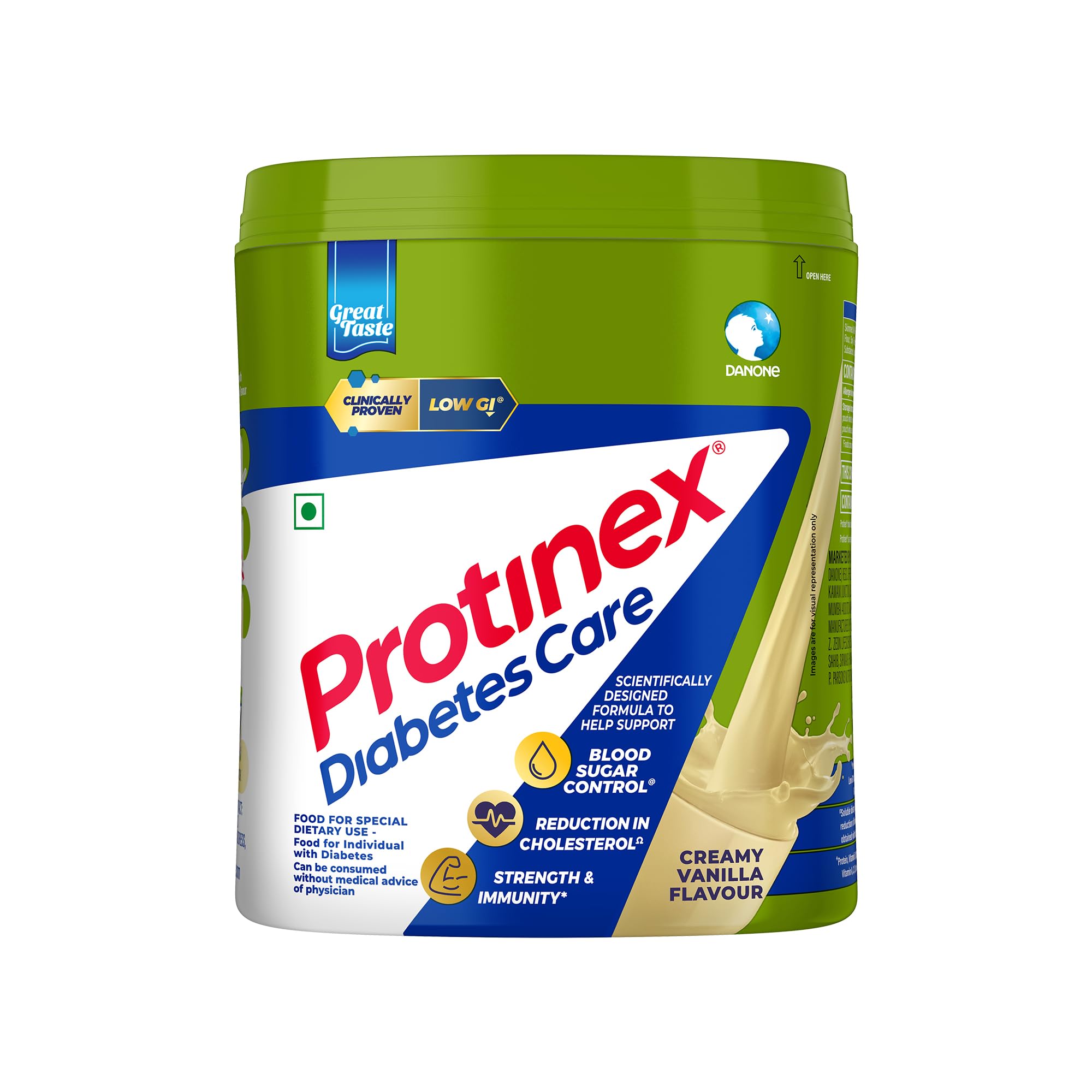 Protinex Diabetes Care (Creamy Vanilla Flavor, 400gm, Jar) Scientifically Designed Formula to help support Blood Sugar Control and Reduction in Cholesterol, 1 count, 16 servings