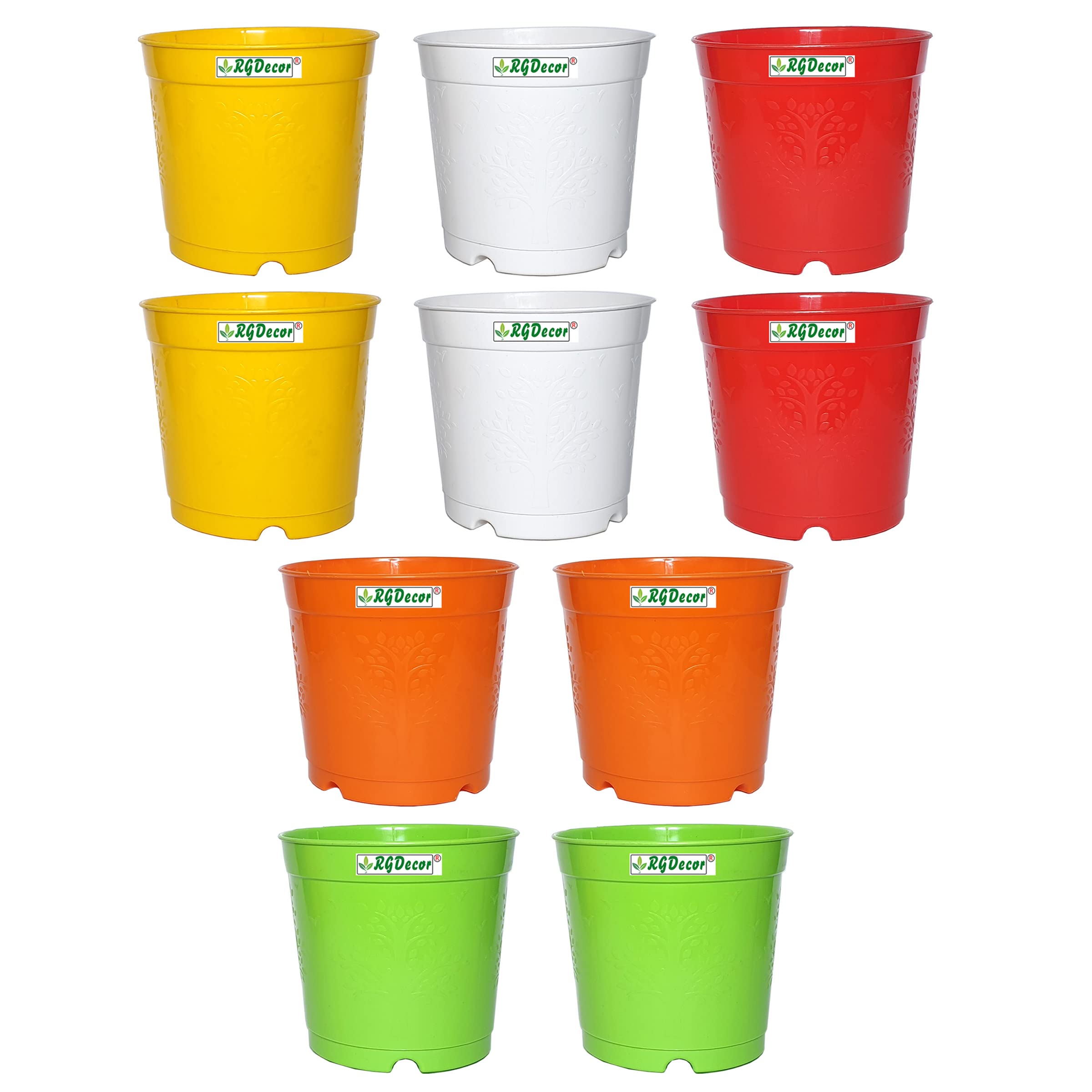RGDECOR® 10 Pcs - 6 Inches Multicolour Nursery Plastic Pots for Plants | Gamla | Pots for Indoor Plants | Flower Pots for Garden | Pots for Balcony | Plant Pots for Home Décor | Plant Container Set (B09HJMTGFQ) Amazon Price History, Amazon Price Tracker
