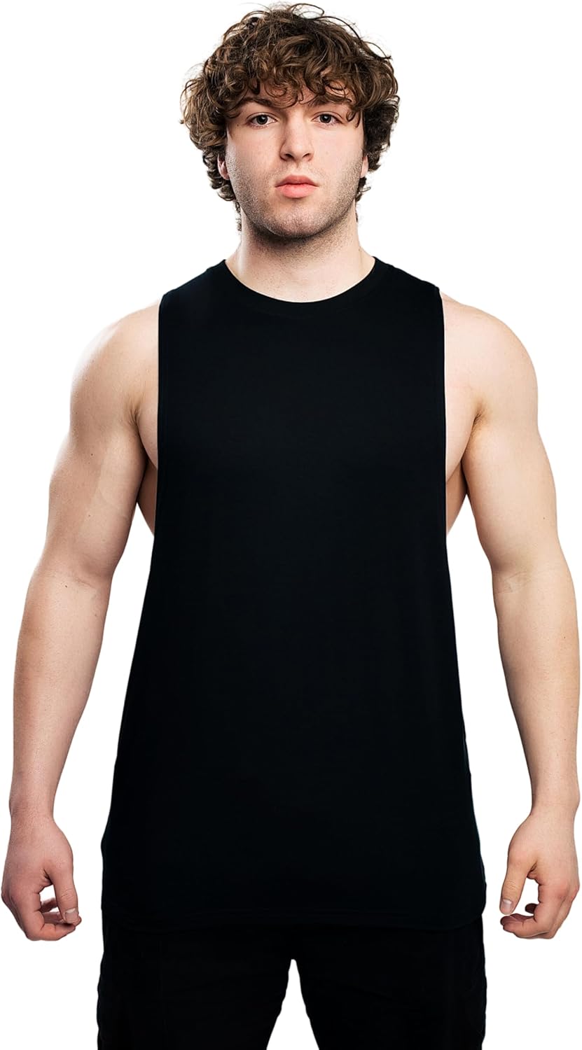 Ekko Cut Off Tank Top for Men, Sleeveless Muscle Shirt for Gym Workout, Tank Tops for Men, Lightweight, Breathable