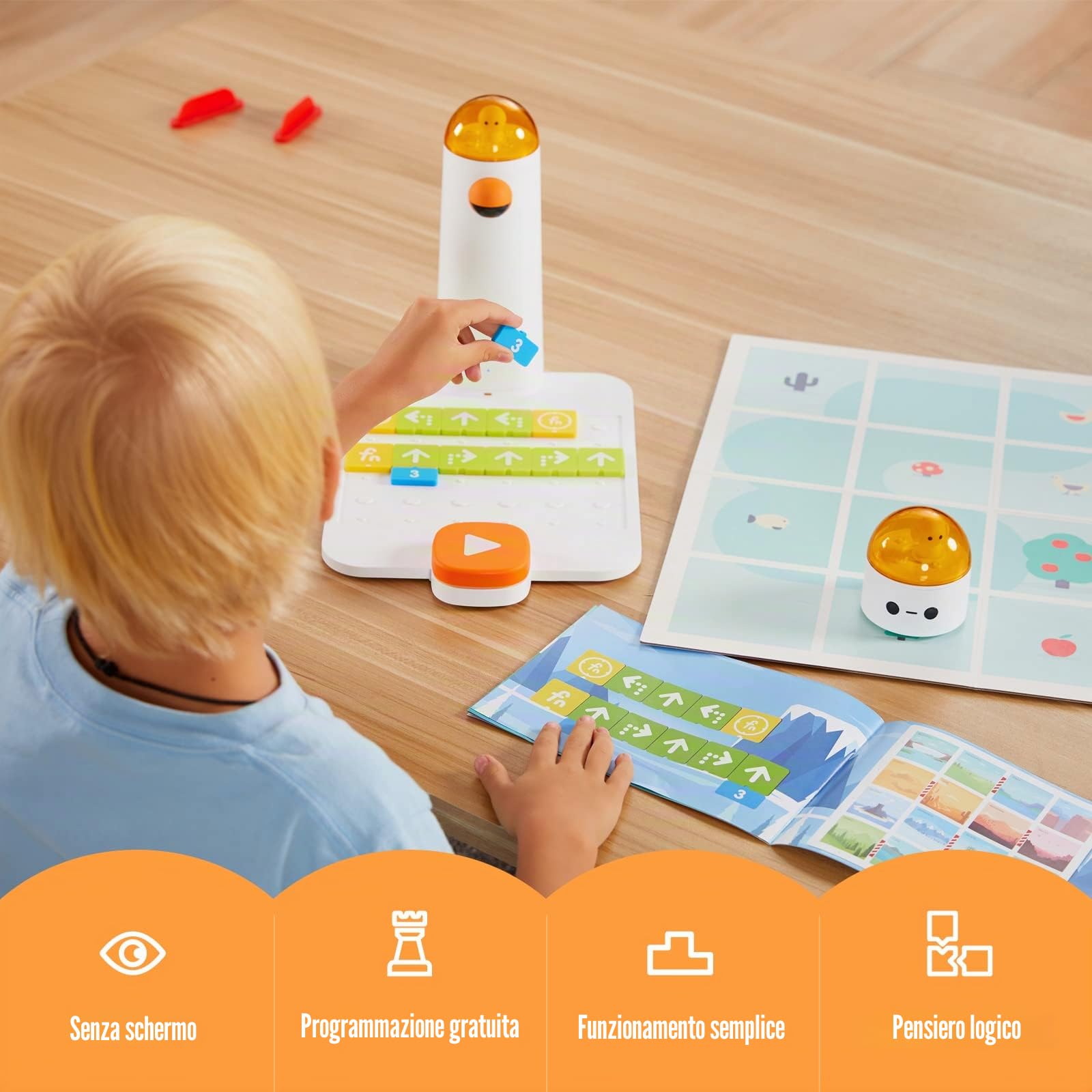 Robot programmabile per bambini dai 4 ai 10, MatataStudio, set di codifica programmabile, con modulo di programmazione fisica fai da te per principianti, senza app e WiFi STEM, giocattolo educativo