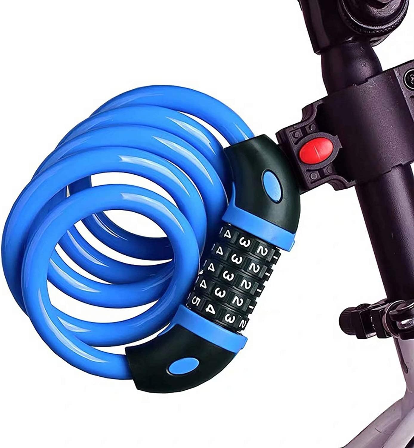 Password resetable Bike Chain Lock, Security Anti-Theft Bike Lock Motorcycle, Scooter, Stroller, Fence, Door and Outdoor Anti-Theft Lock