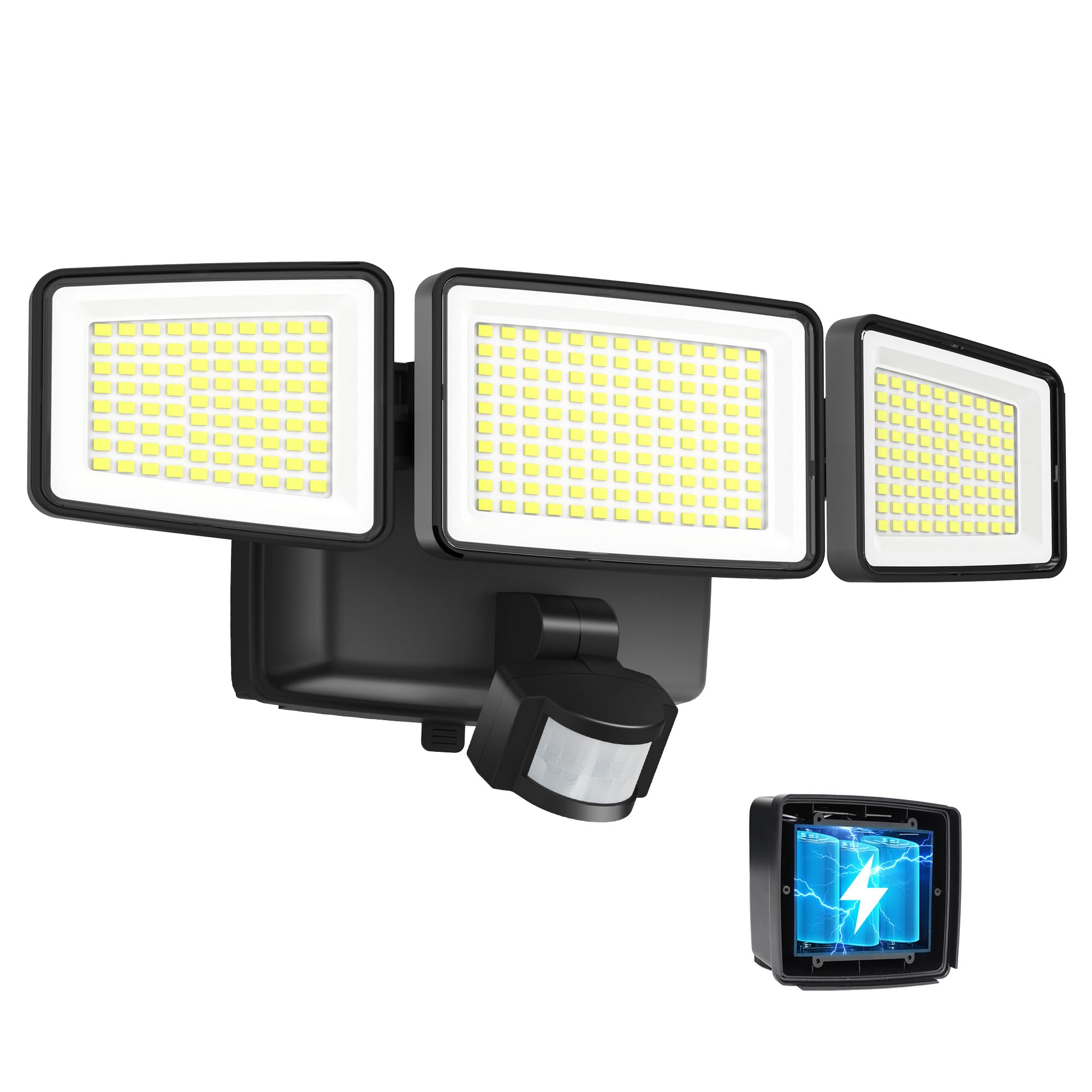 UME Battery Powered Motion Sensor Outdoor Lights 302 LED 1800LM