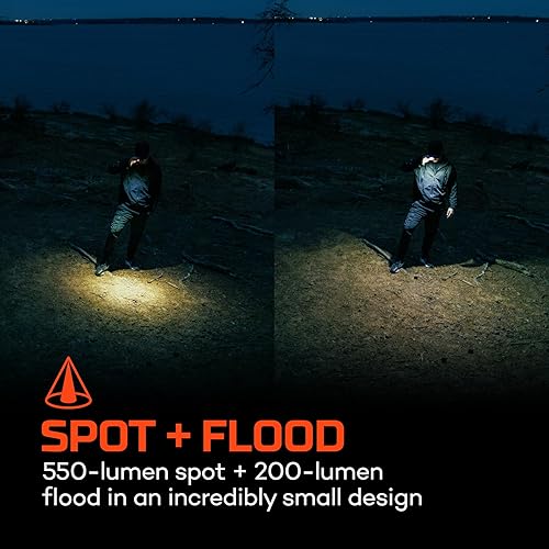 Miniatura 4 de NEBO MYCRO 550+ - Linterna frontal recargable | 550 lúmenes, 7 modos de luz, resistente al agua, clip desmontable para sombrero, lámpara de cabeza