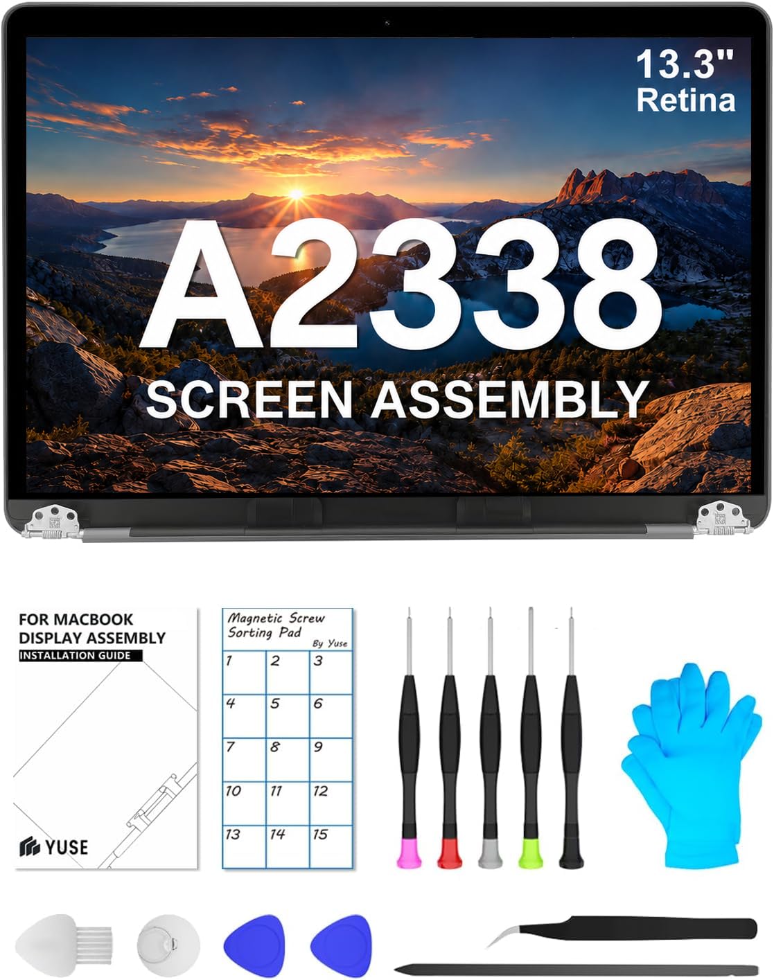 Photo 1 of A2338 Screen Replacement 13.3" for MacBook Pro 2020(M1) 2022(M2) LCD-Gray