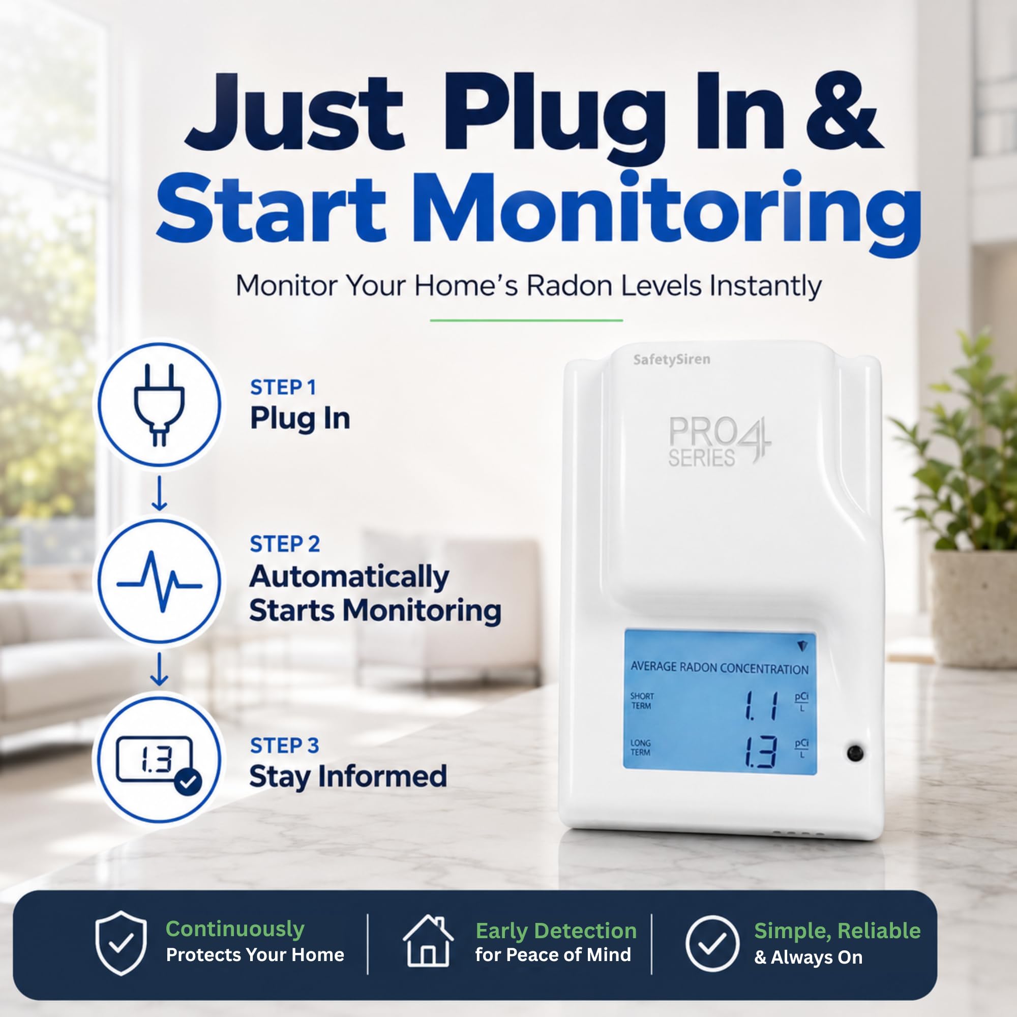 Radon Detector - Protect Your Home with SafetySiren -2