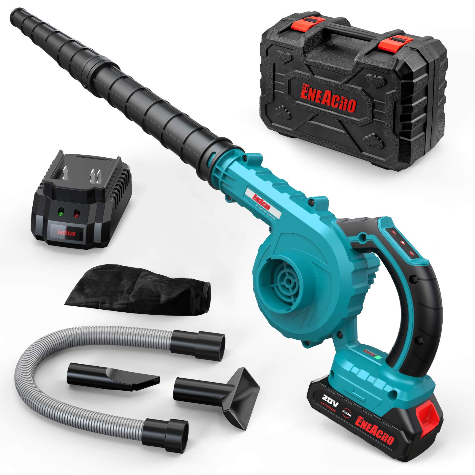 Buy Cordless Leaf Blower, ENEACRO 20V 2AH 30000RPM Lithium Battery