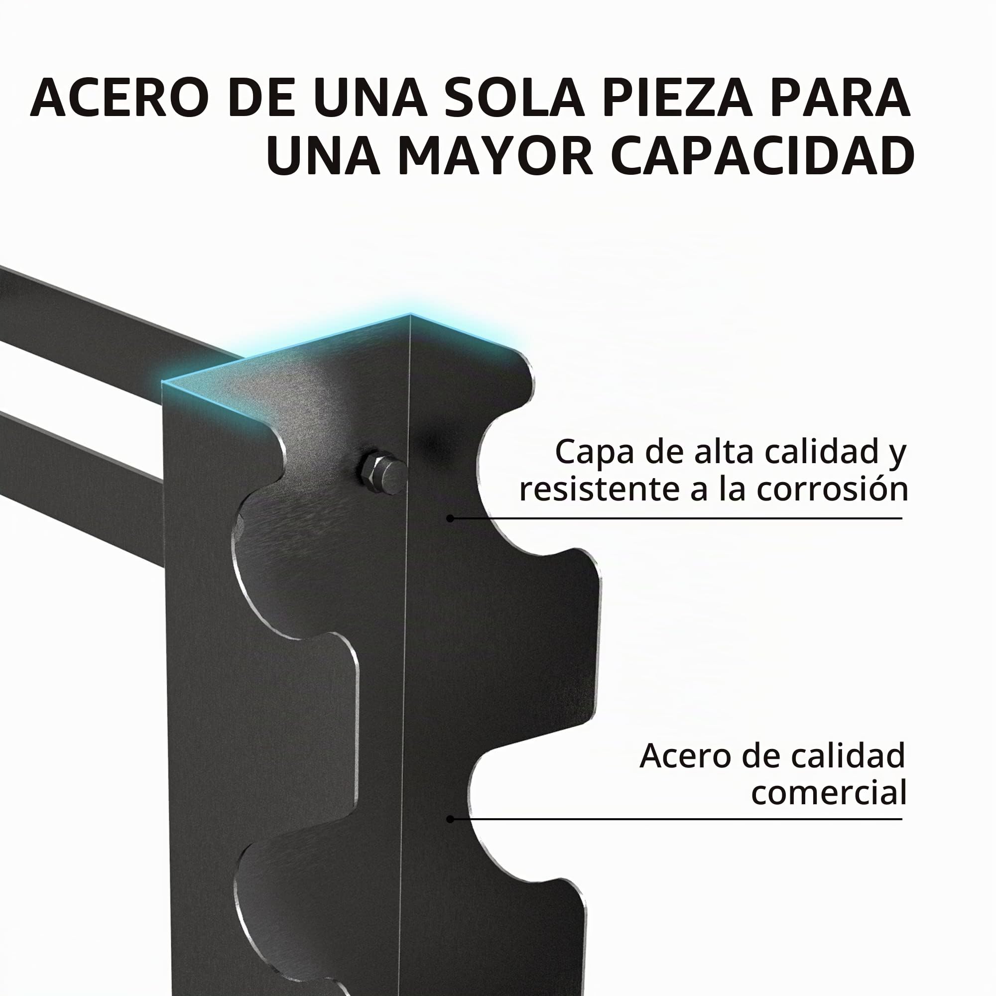 PROIRON Soporte para Mancuernas, Estante para Pesas para Gimnasio en Casa, Estante de Almacenamiento para Mancuernas, Soporte para Pesas Multicapa de Acero，2/3 Nivele