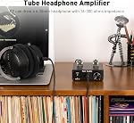 Fosi Audio P2 Headphone Amplifier Vacuum Tube Headphone Amp Mini Hi-Fi Stereo Audio with Low Ground Noise Output Protection