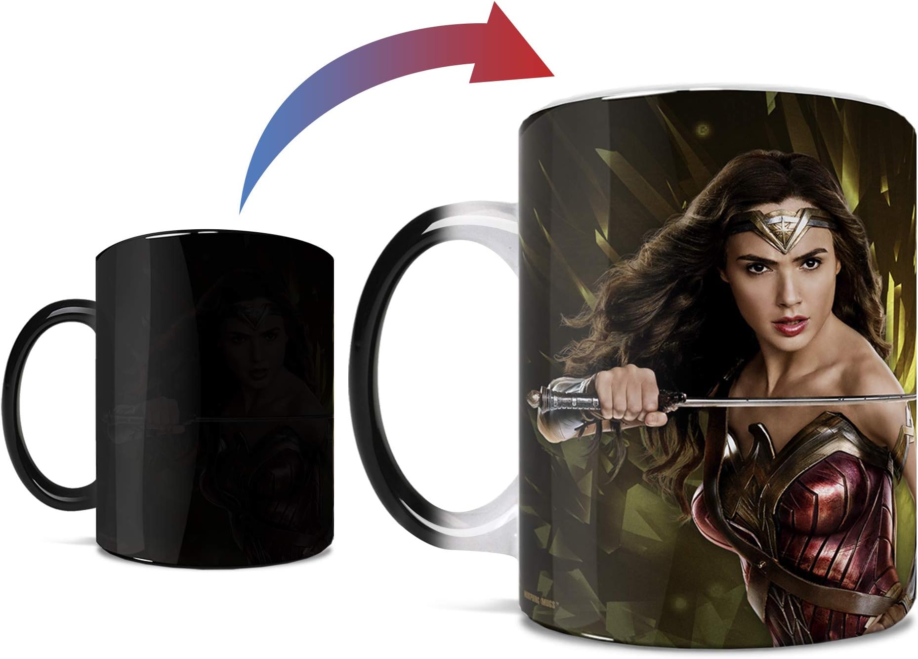 Amazon.com: Morphing Mugs DC Comics – Batman, Superman, Wonder Woman ...