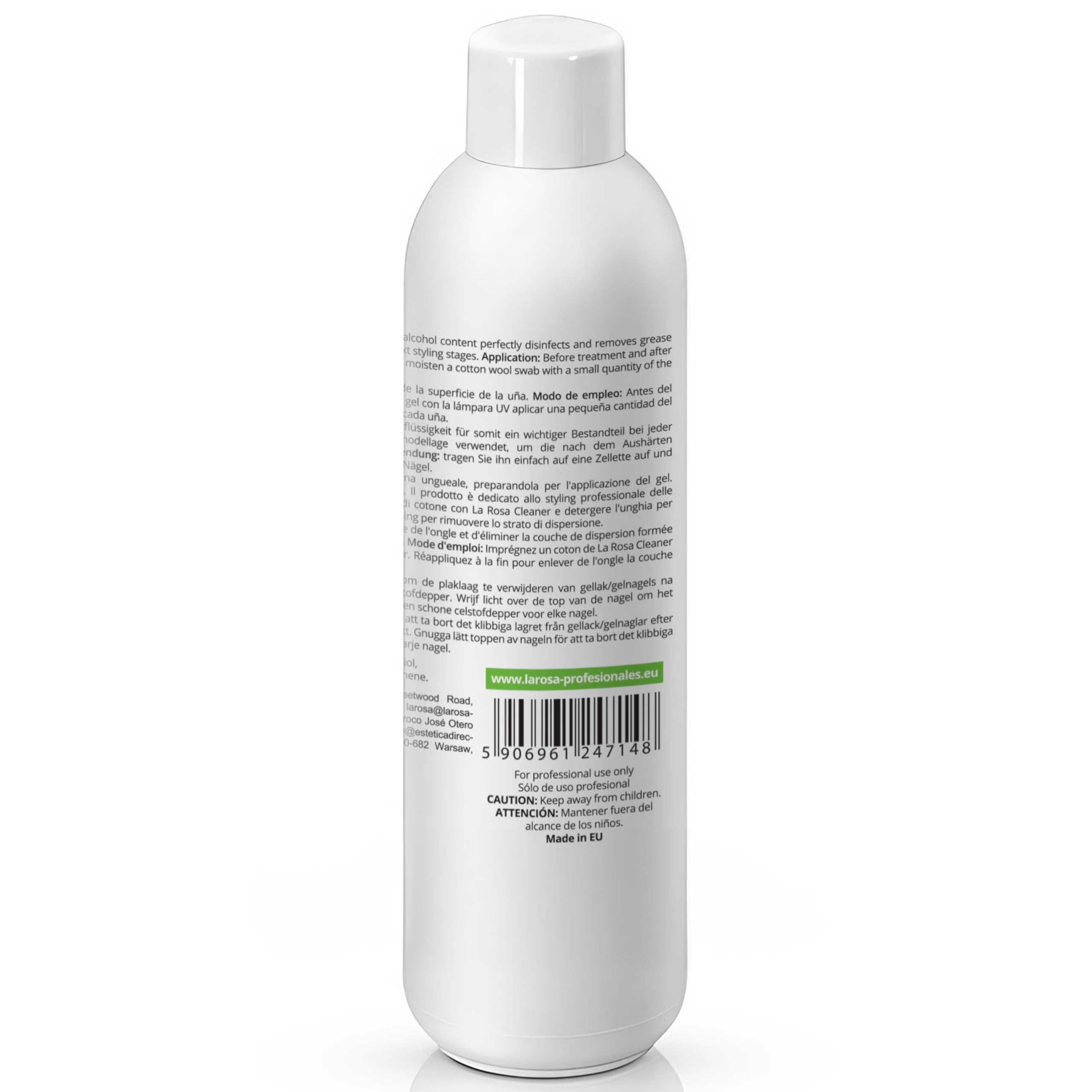 LaRosa Nail CLEANER 1000 ml - duża pojemność, płyn do odtłuszczania paznokci, hybryda, żel, akryl