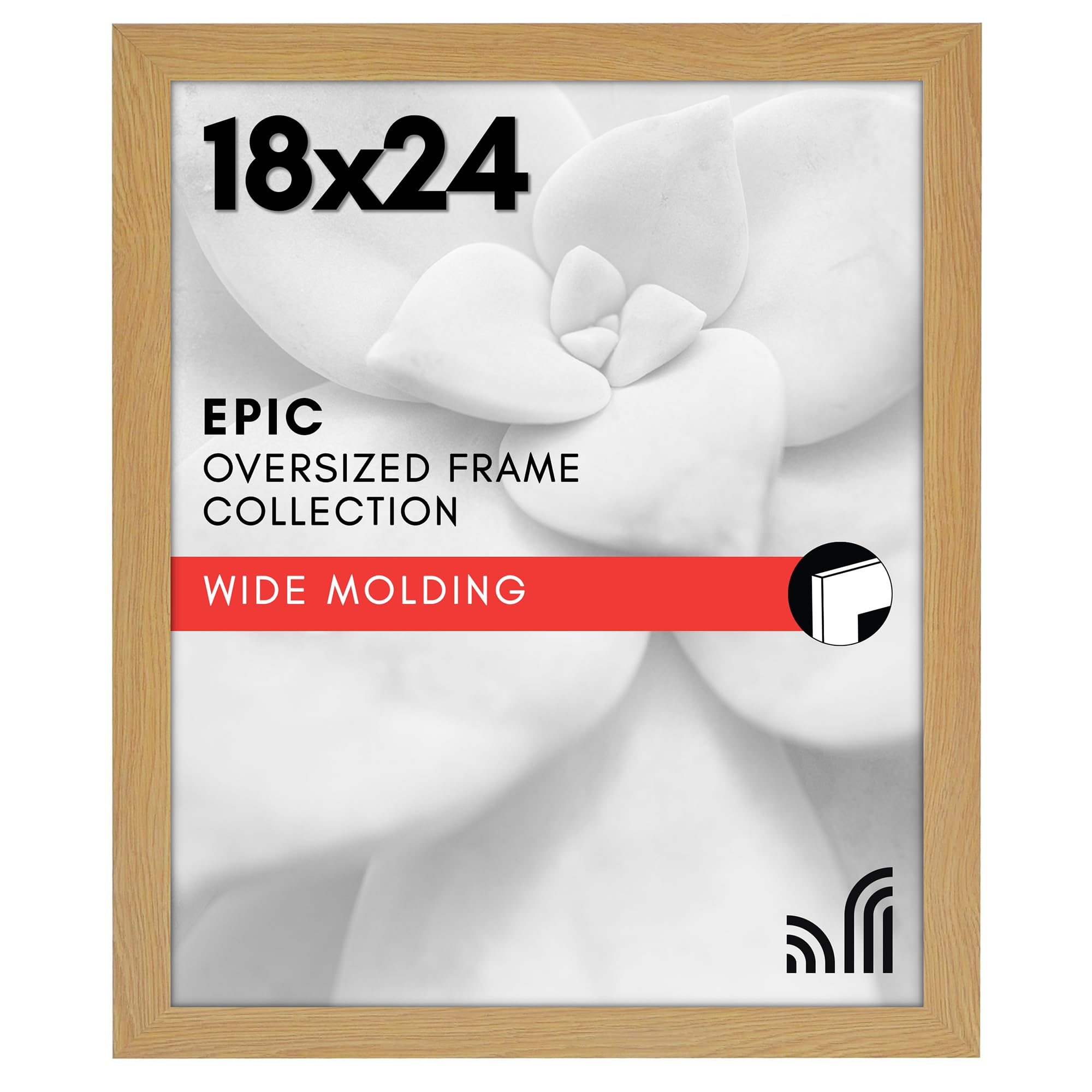 Americanflat 18x24 Poster Frame - Engineered Wood - Natural Oak