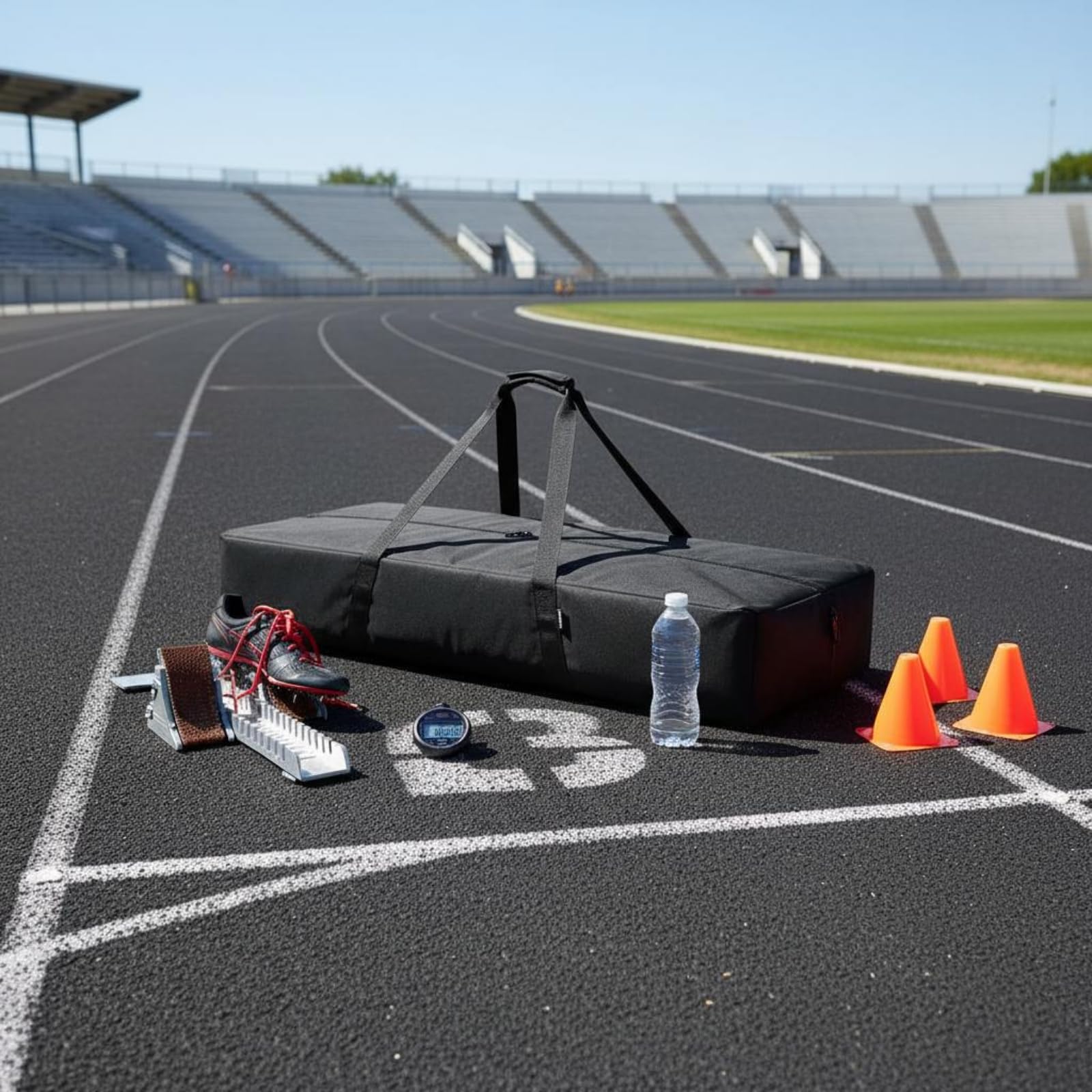 predolo Bolsa Cremallerada Negra Bolsa Nylon Ligero para Atletismo