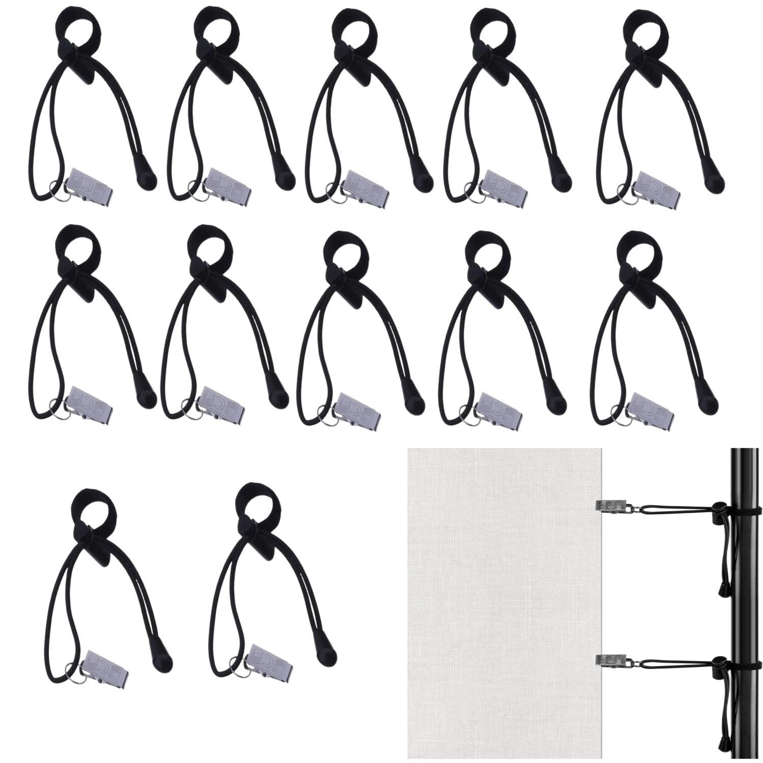 Hintergrund Klammer Clips,12 Stück Hintergrund Klammer Halter Halter,Elastischem Seil Hintergrund Clips Hintergrundhalter Fotowand Hintergrund Klammern, für Foto Video Studio