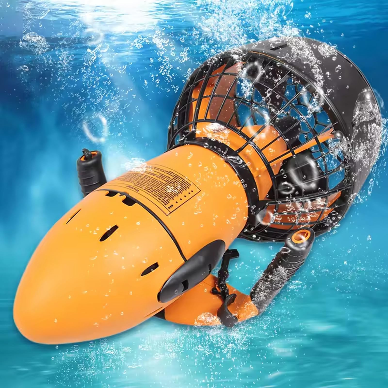 Propulsor Submarino Eléctrico De 300 W, Scooter Subacuático, Hélice De Agua De Doble Velocidad, Profundidad MáXima: 20 M, para Deportes AcuáTicos, Buceo, EsnóRquel Y Aventuras En El Mar.