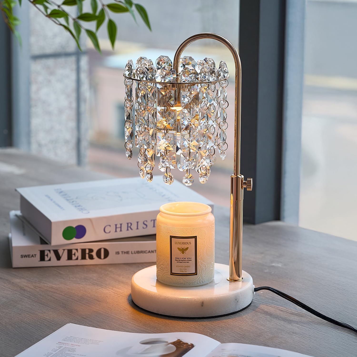 Candle Warmer Lamp with Timer Dimmer Adjustable Height for New Home Bedroom,Vintage Home Decor for Scented JaR 3 Bulbs for New Home Decor, Women Mom