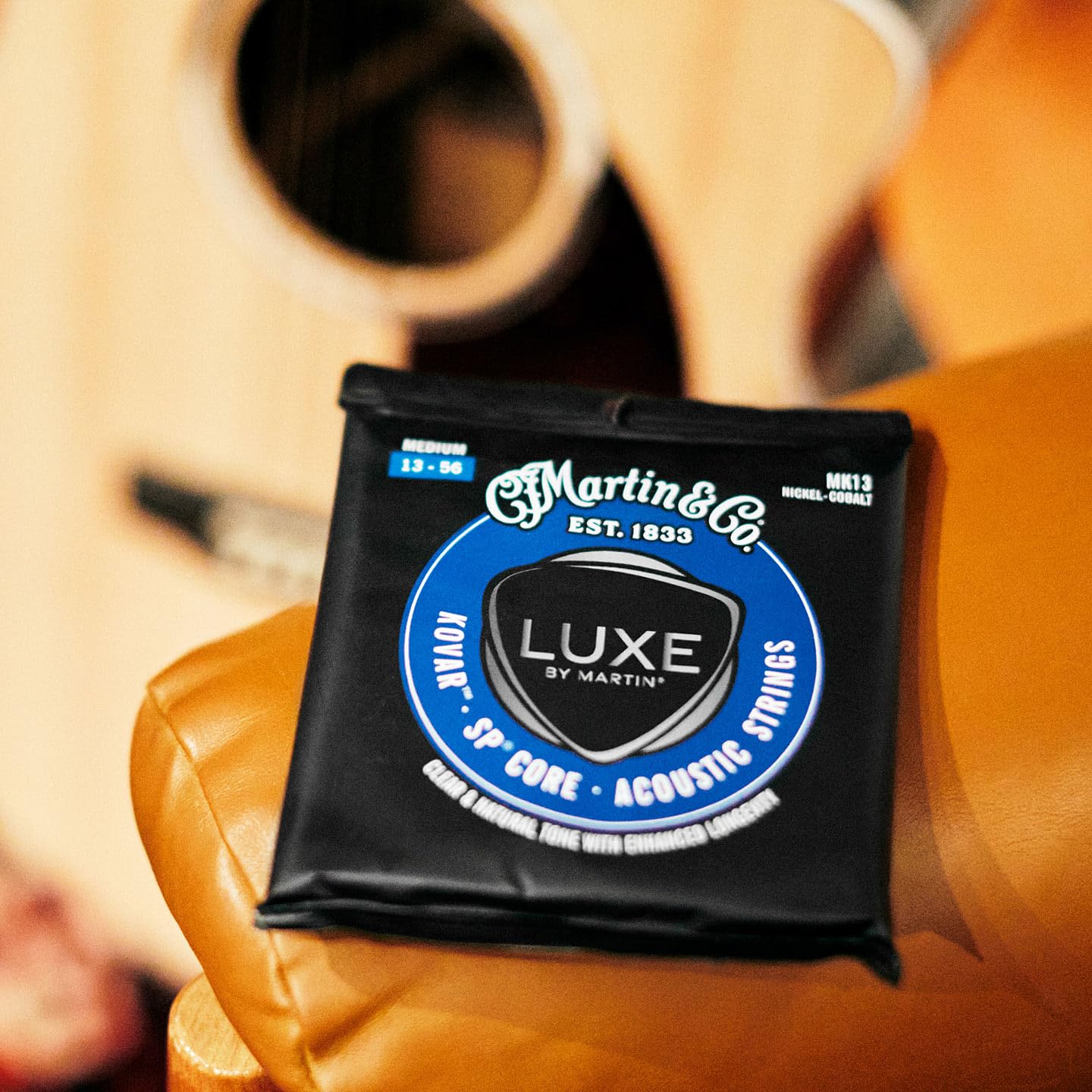 LUXE BY MARTIN Corde per chitarra Kovar SP Core – Extra Light Set 12 corde | Avvolgimento in lega nichel-cobalto con SP Core | Tensione ridotta, tono bilanciato e lunga durata