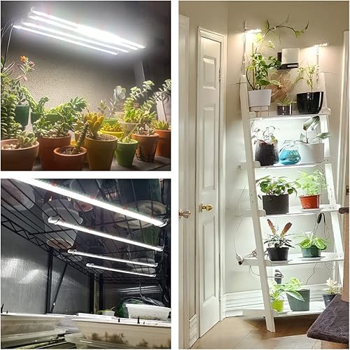 Miniatura 2 de Wiaxulay Luces de cultivo para plantas de interior de espectro completo, 120 luces LED de cultivo de plantas con temporizador de encendidoapagado