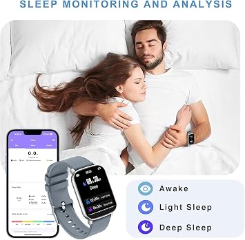 Fitness Tracker, Smart Watches for Men Women with Blood Pressure, 1.65 for Android iPhone Samsung Compatible Fitness Watch with Sports Modes Heart Rate/Blood Oxygen IP68 Smartwatch