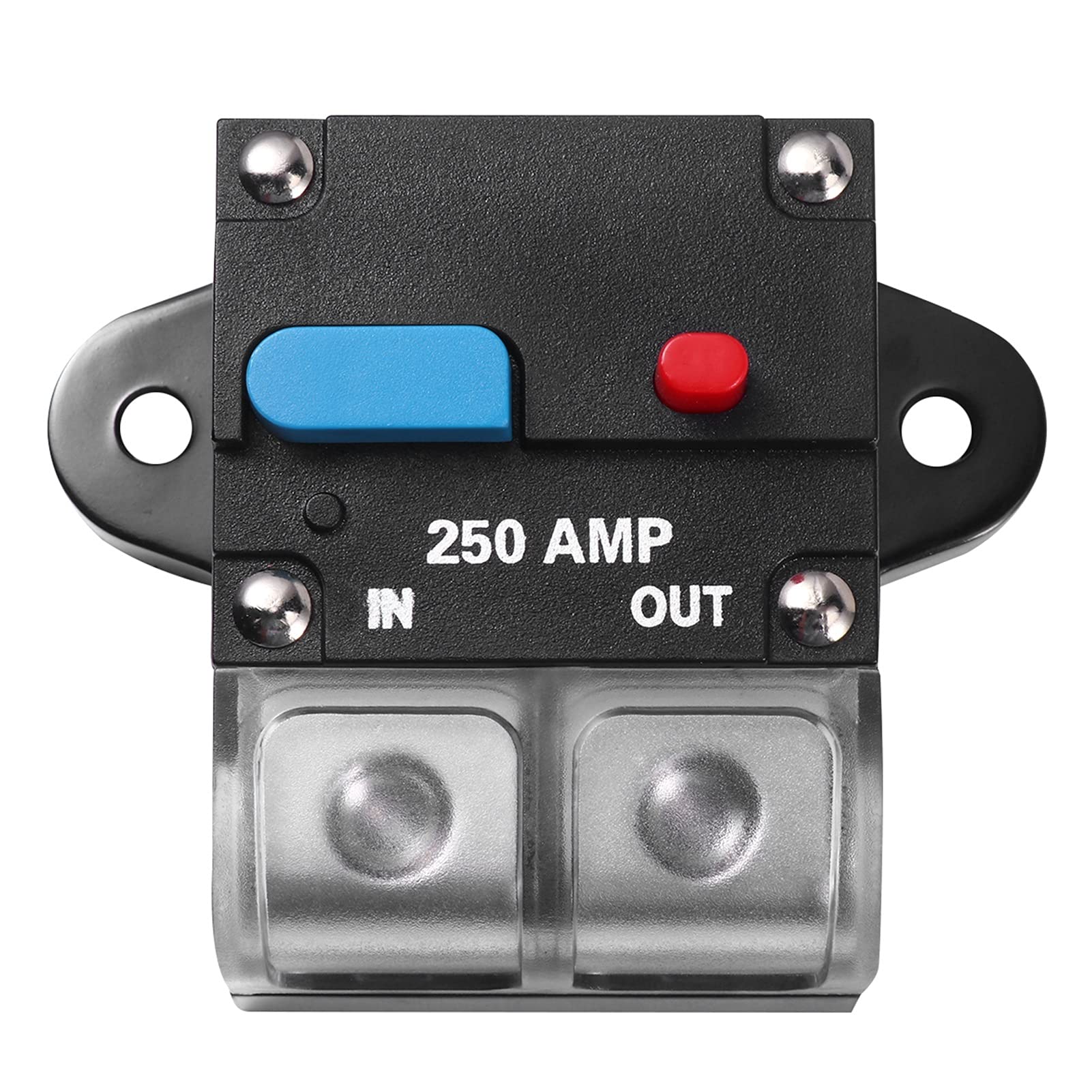 IEUMJNAT 100A 200A 250A 300A Car Resettable Circuit Breaker Self-Recovery Fuse Manual Reset Button Accessories(Dark Grey)