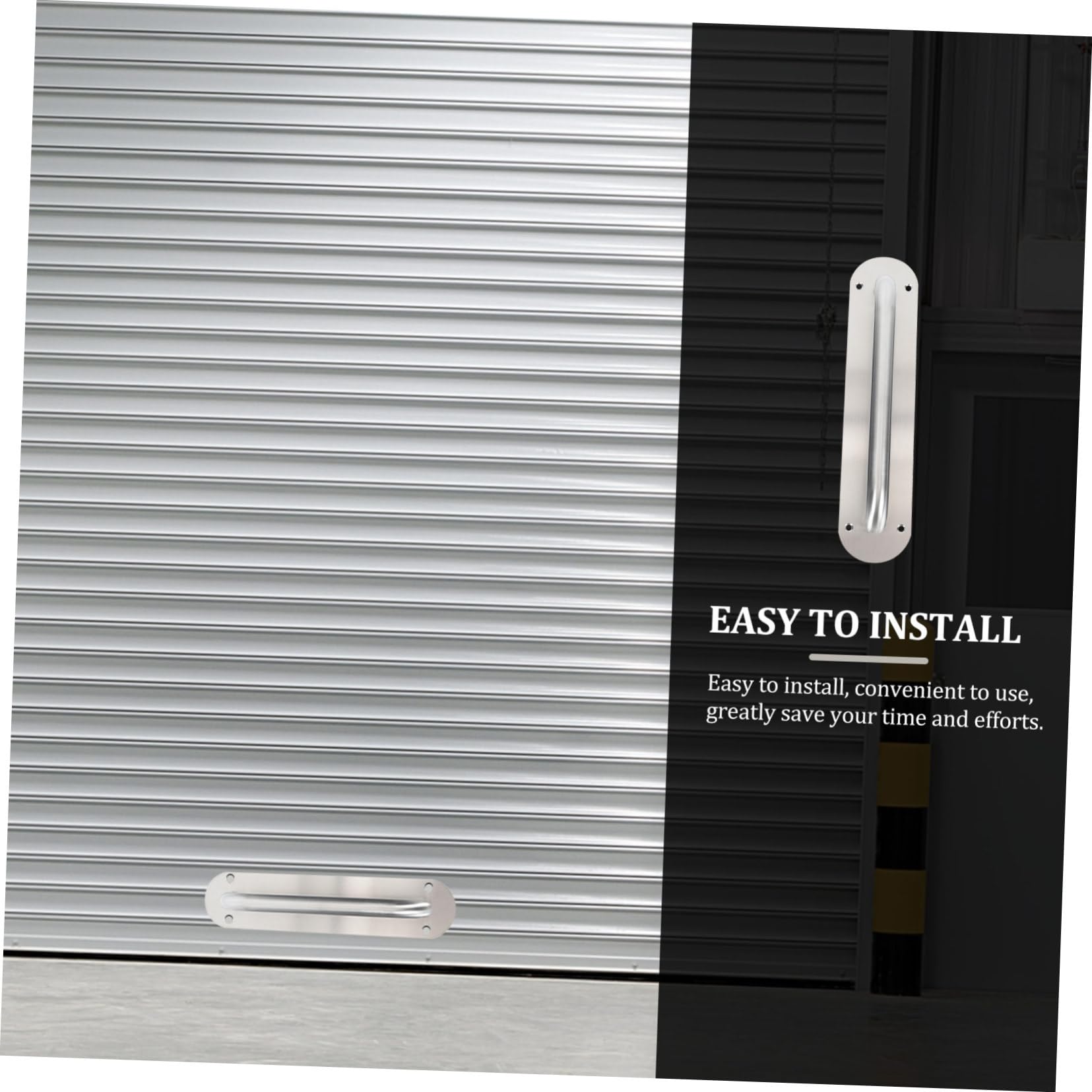 Lurrose 1pc Stainless Steel Door Handle Access Door Push Handle Plate for Home/Office/Hotel