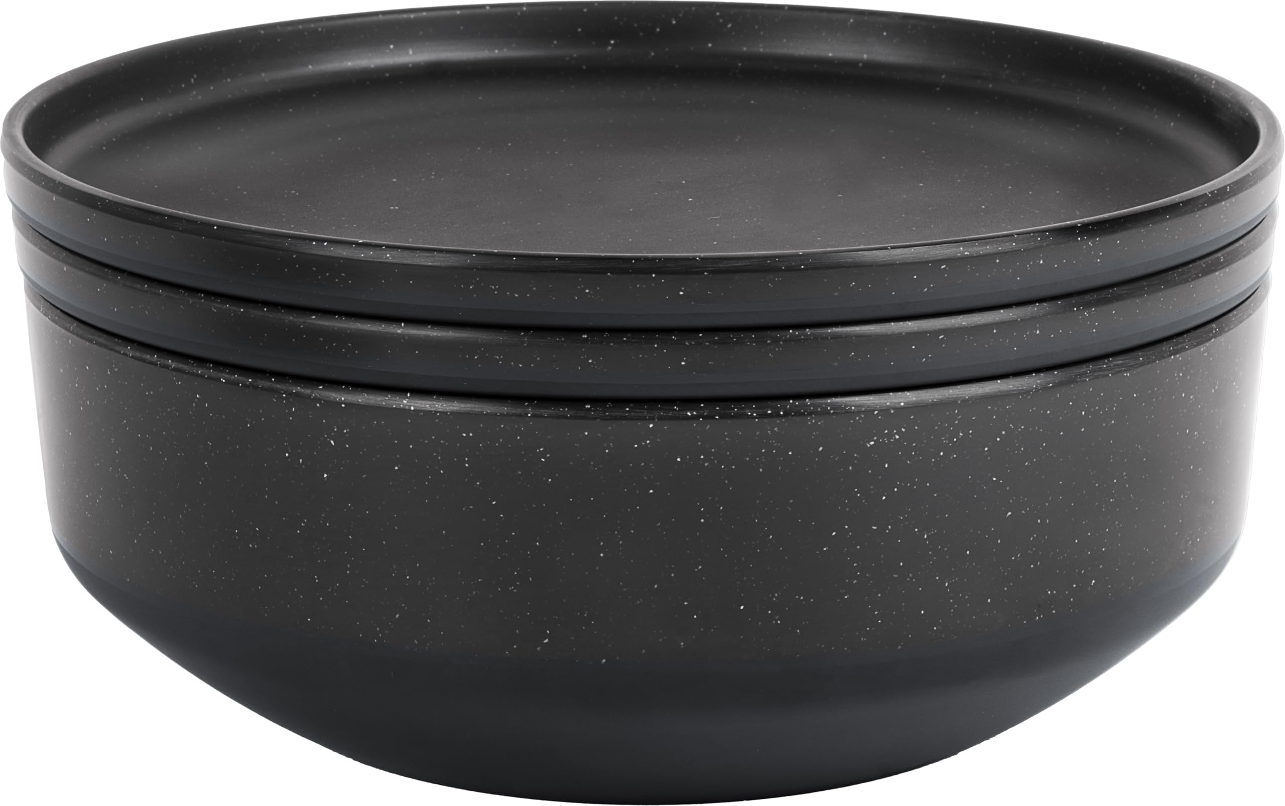 BRUNNER: Melamin Geschirr-Set Camping | 7-Teilig - Teller, Schalen & Salatschüssel für 1-2 Personen | 6-in-1 Set ODETTE - Stapelbar, Kratzfest