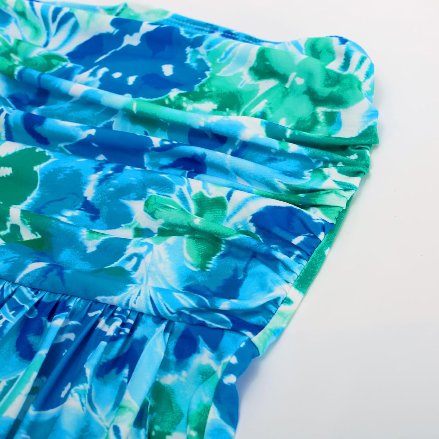 GRACE KARIN Women Strapless Dress Casual Loose Ruched Long Maxi Dress with Pockets - Image 5