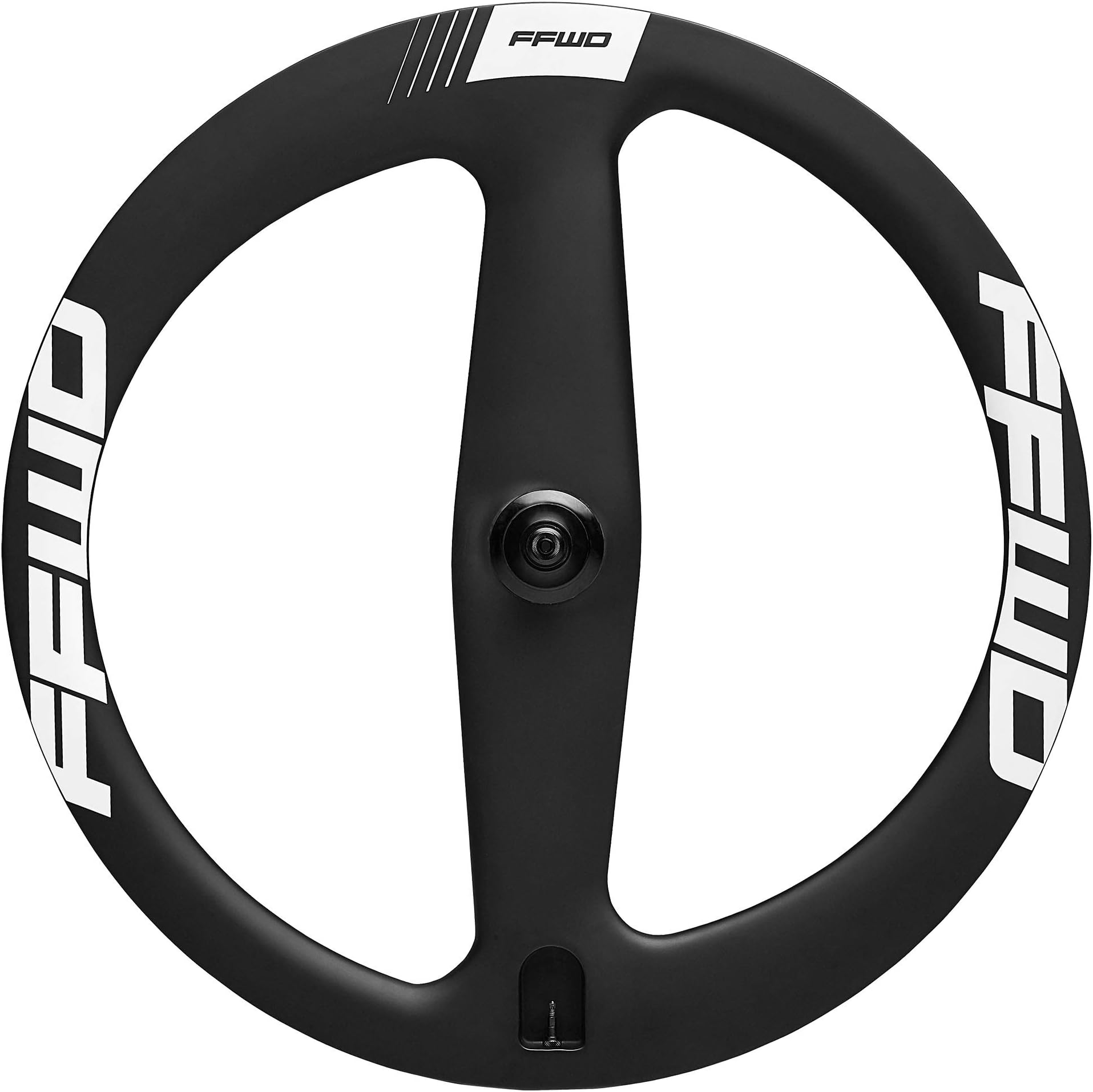 Two Spoke Carbon Tubular Fixed Gear Track Front Wheel White | FFWD Wheels | Falcon-T