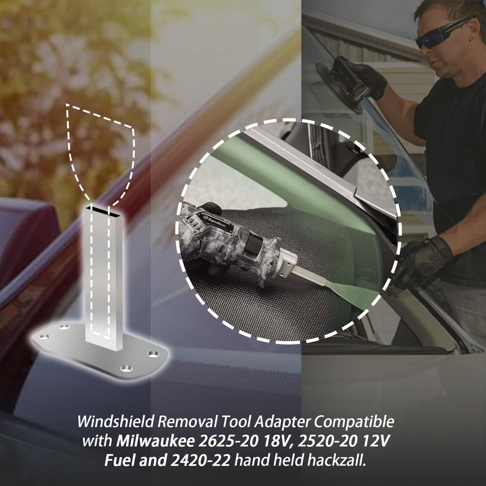 For M18 M12 Hackzall Sheath - Windshield Removal Tool Adapter - Foto 4