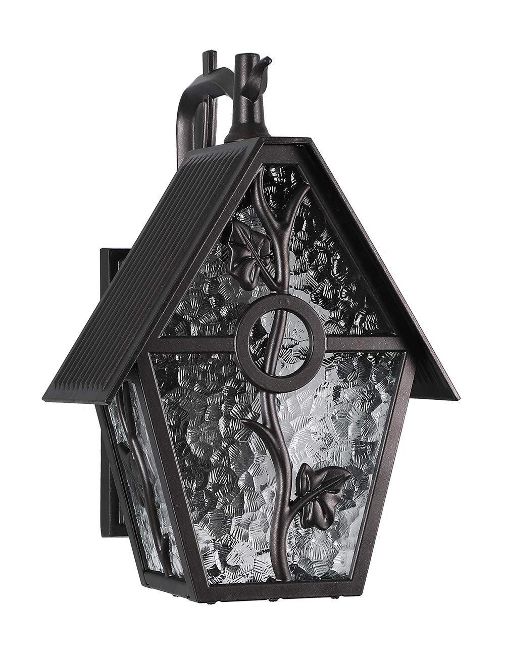 EPHIIONIY Applique Murale d'extérieur Style Designer avec Verre à Eau pour Maison, terrasse, Garage, Porche, Marron foncé