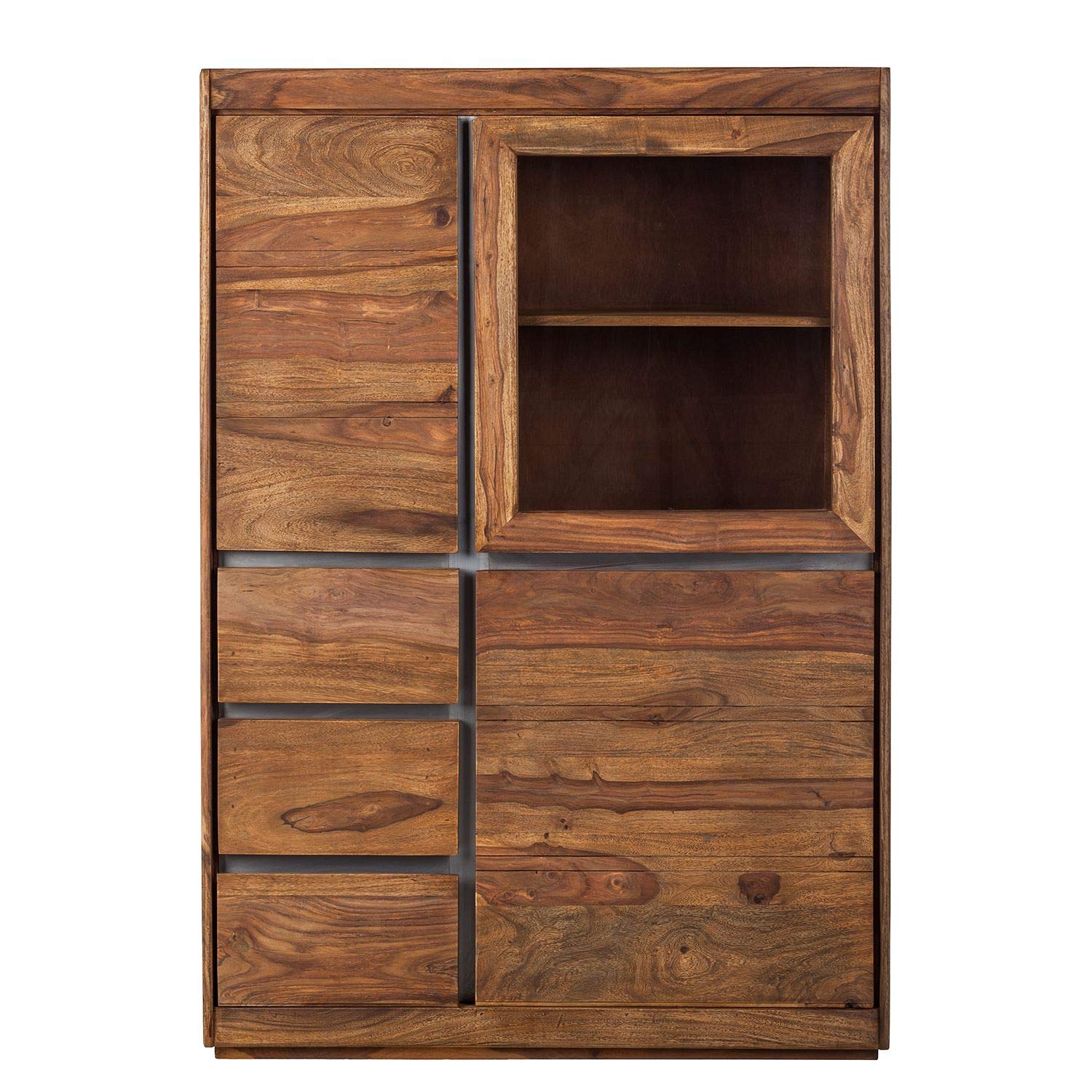 Shilpi Handicrafts Sheesham Wood Cabinet/Almira/Storage Unit (Without Handles)-image-14