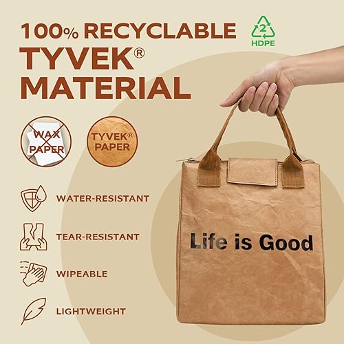 Miniatura 6 de VonNova Lonchera aislada para mujer con aislamiento térmico de alta calidad de 0.157 in, bonita bolsa de almuerzo grande de 7 litros para oficina,