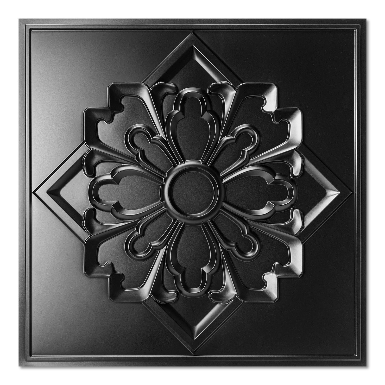 Paneles de pared 3D Art3dwallpanels de PVC de alta calidad negros de 24x24