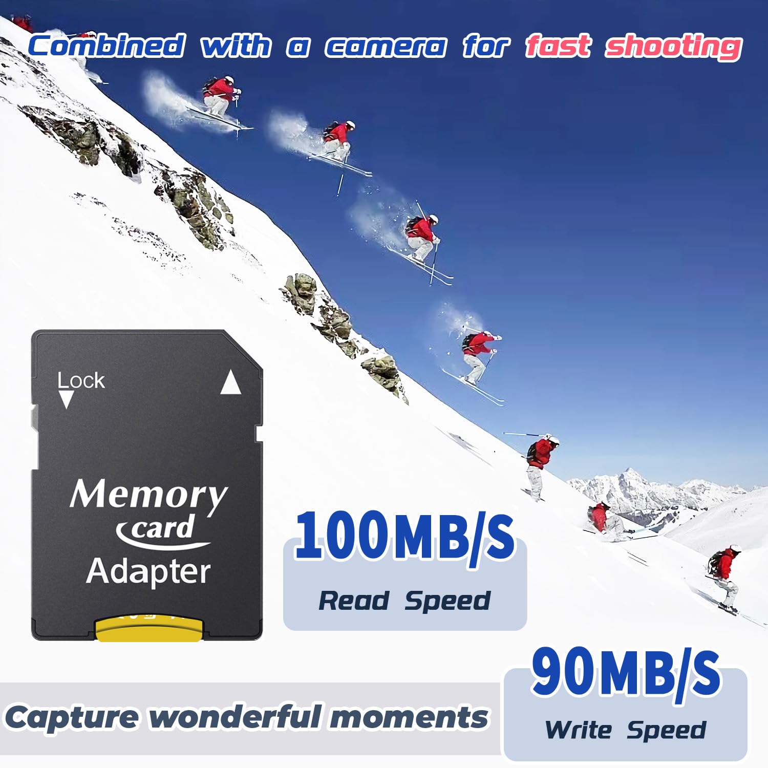 Carte mémoire Micro + Adaptateur, Carte Micro 256Go avec A2 pour Smartphones, Drones, V30, Jusqu’à 100 MB/S, UHS-I, 4k, V30, A2, U3 -ZE256Go