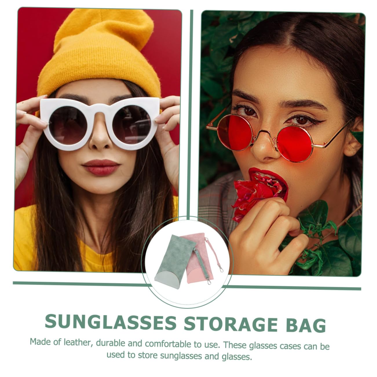 GALPADA 10stücke Brillenbeutel Tragbare Druckresistente Brillenpouches Mintgrün Und Kirschblüte Für Sonnenbrillen Und Lesebrillen Schutz Vor Kratzern Und Beschädigungen