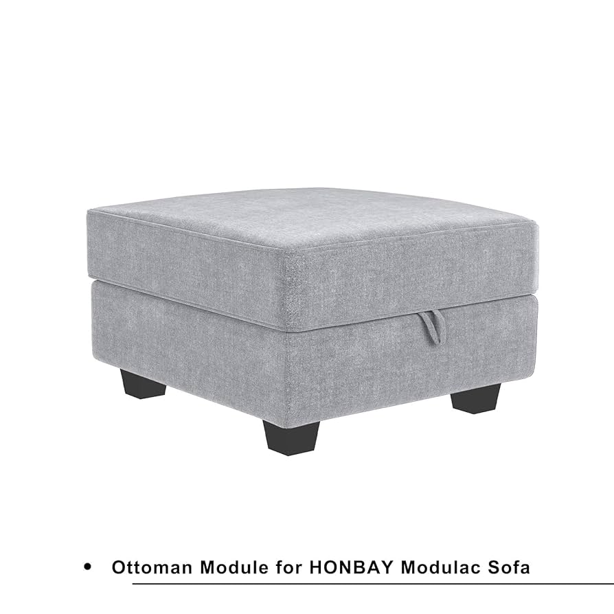 Amazon.com: HONBAY Square Ottoman Module for Modular Sofa