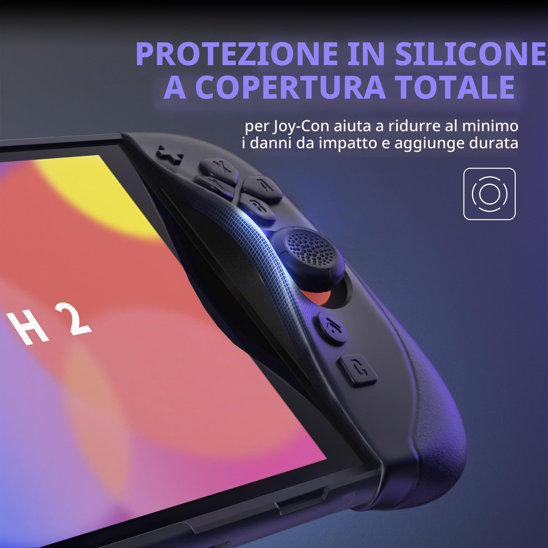 playvital Ranger Cover Dockable Rigida per Nintendo Switch 2 Console, Custodia Protettiva Silicone per Joycon 2, Supporto Regolabile Copri Analogici Accessori per Switch 2, Nero