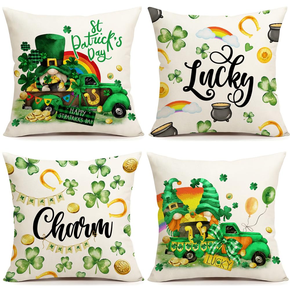 Set di federe per cuscini per il giorno di San Patrizio, 25 x 25