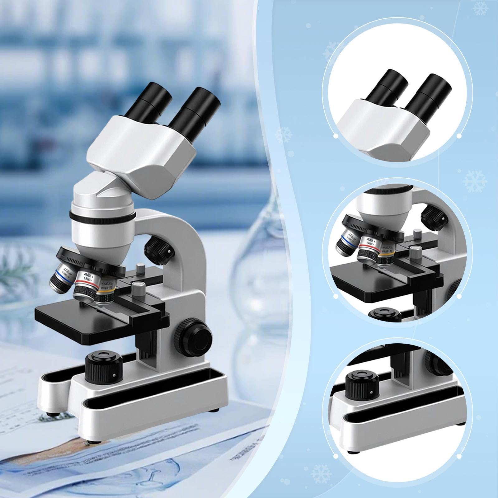 MagiDeal Set Microscopio per Bambini con 10 Vetrini: Regalo di Compleanno Ideale.