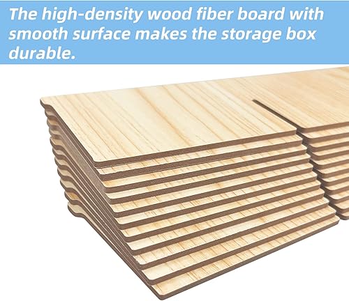 Miniatura 5 de Hejall Wooden Desktop Storage Box Mobile Phone Management Storage Box Creative Desktop Office Meeting Finishing Grid Multi Cell Phone Rack Display