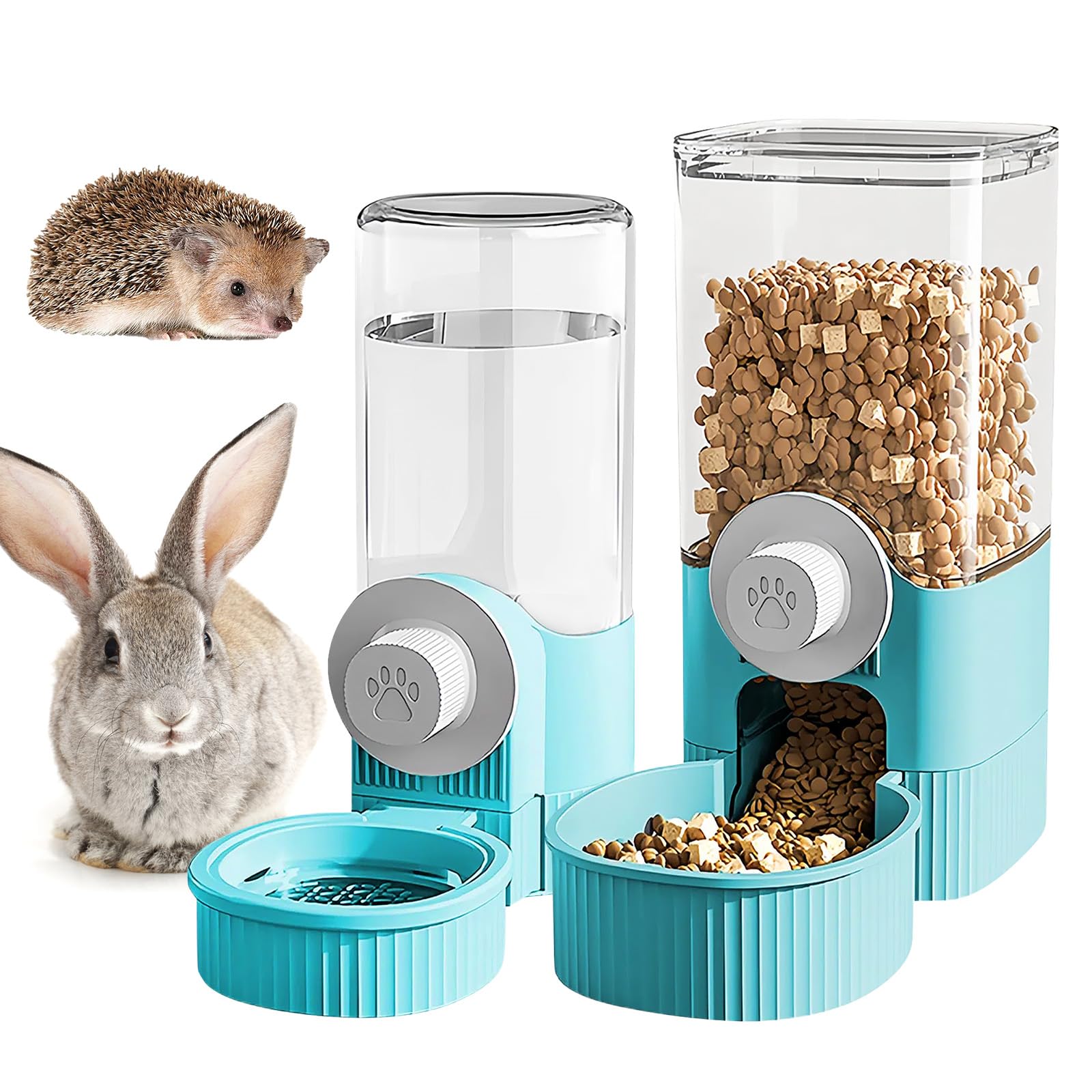 Abreuvoir Distributeur Automatique Nourriture Suspendre Mangeoire Eau Chat Lapin
