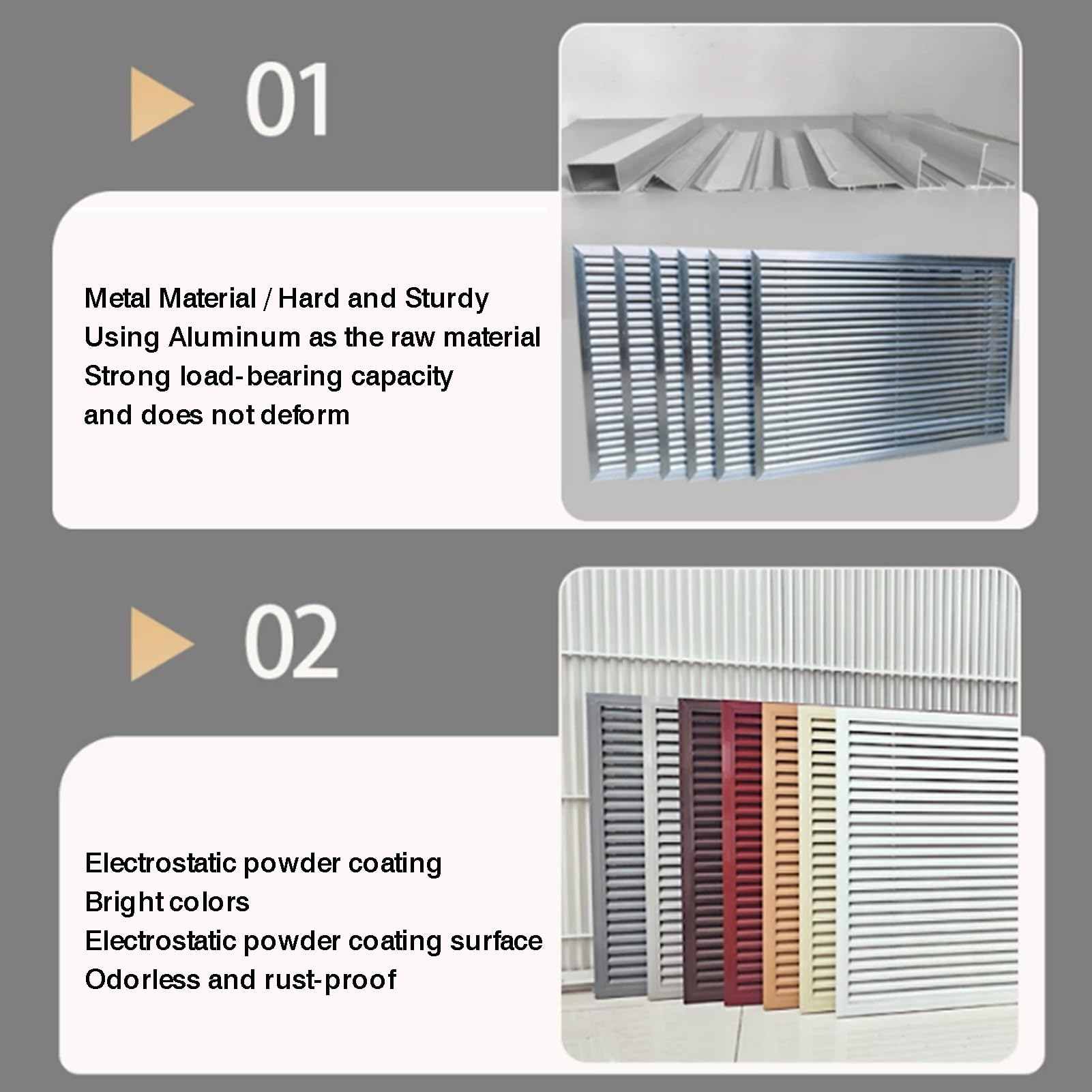 Griglia Decorativa Del Filtro Aria Di Ritorno,Pannello Accesso Con Feritoie | Griglia di copertura dello sfiato HVAC for soffitto o parete domestica, dimensioni 100-400 mm(250x250mm)